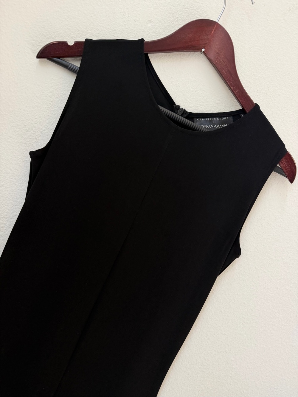 Norma Kamali Kamalikulture Black Sleeveless Wide Leg Stretch Jumpsuit Size XS - Picture 6 of 14